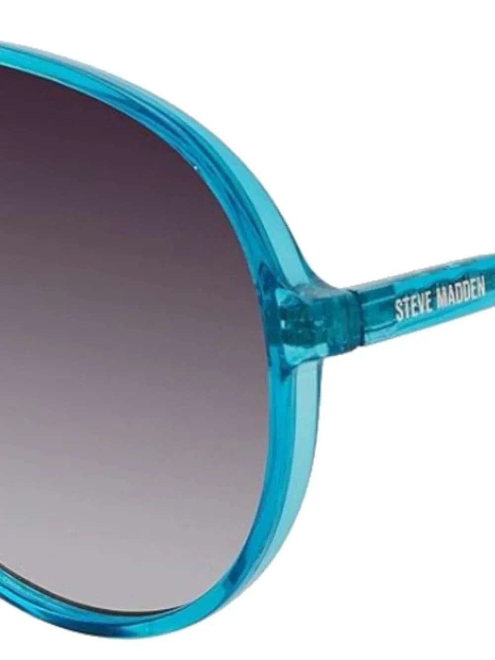 STEVE MADDEN Sunglasses Crystal Blue Frame Gradient Smoke Lens NEW
